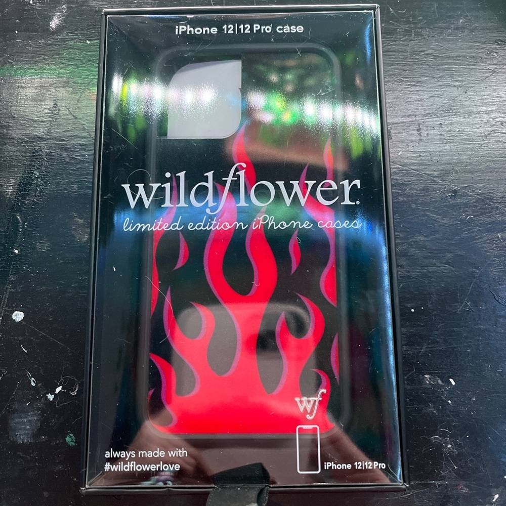 red flame limited edition wildflower case for iphone 12